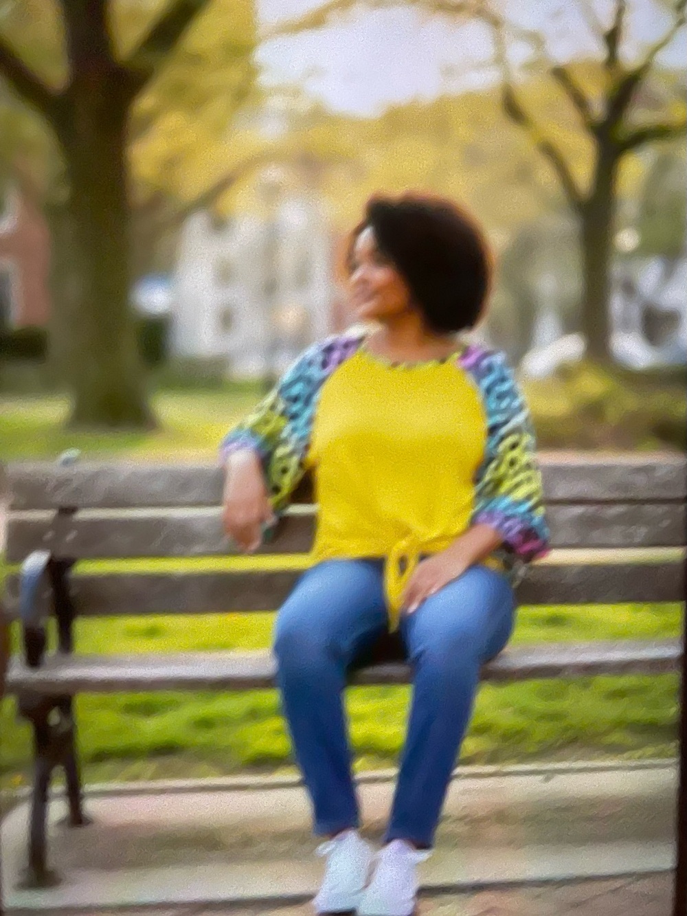 ADORA vintage Yellow Crewneck Top